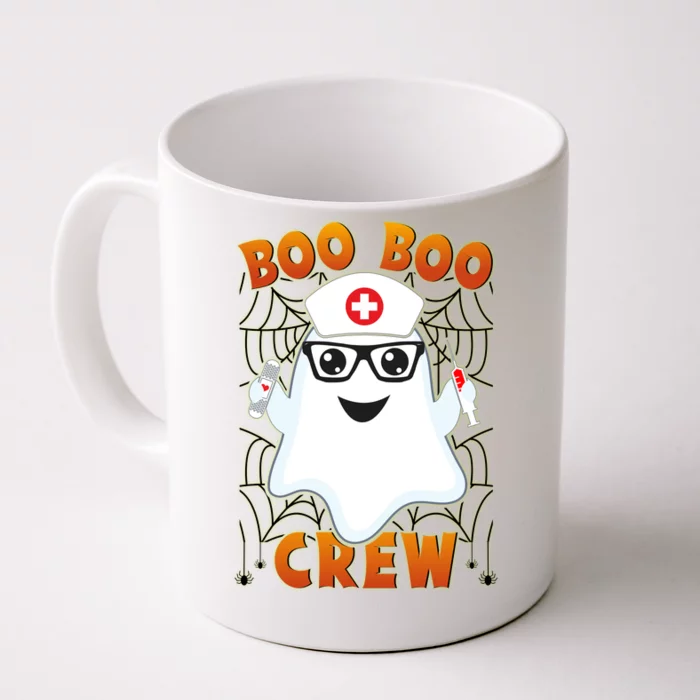 Funny Halloween Boo Boo Crew Ghost Nurse Front & Back Coffee Mug