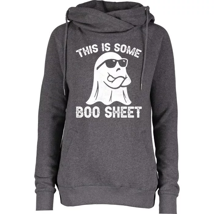 Funny Halloween Boo Ghost Costume This Is Some Boo Sheet Womens Funnel Neck Pullover Hood