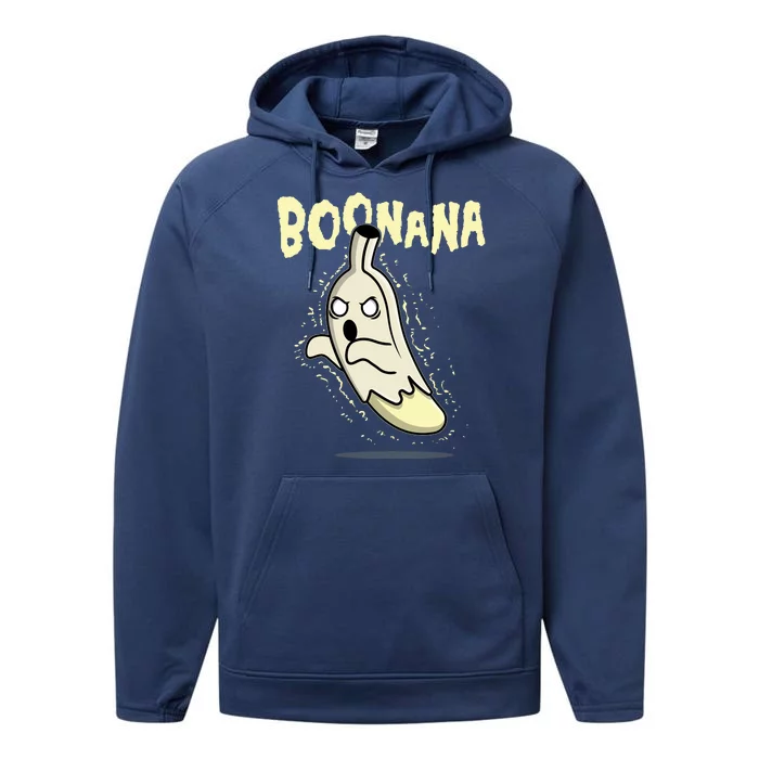 Funny Halloween Boonana Ghost Banana Performance Fleece Hoodie