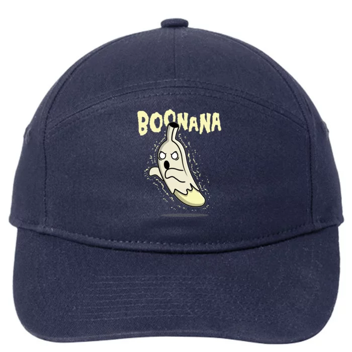 Funny Halloween Boonana Ghost Banana 7-Panel Snapback Hat