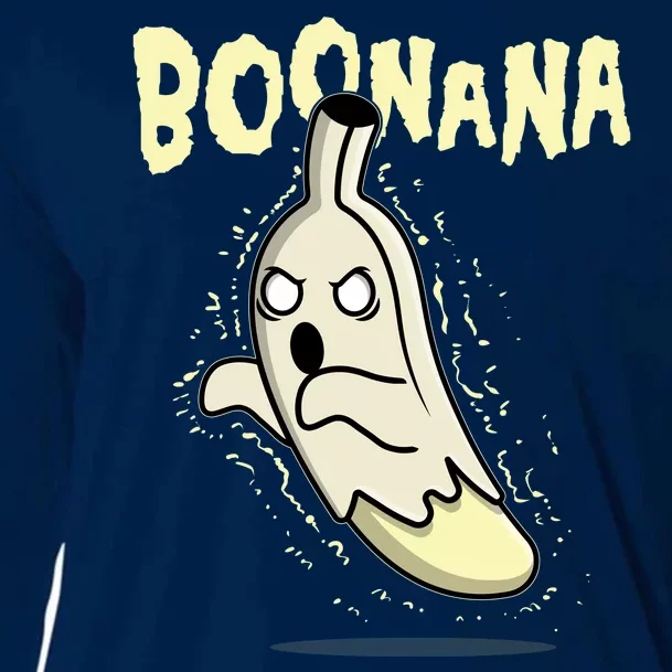 Funny Halloween Boonana Ghost Banana Cooling Performance Long Sleeve Crew