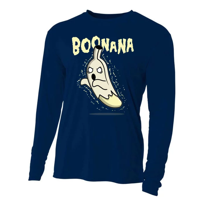 Funny Halloween Boonana Ghost Banana Cooling Performance Long Sleeve Crew