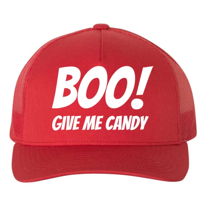 Funny Halloween Boo Give Me Candy Yupoong Adult 5-Panel Trucker Hat