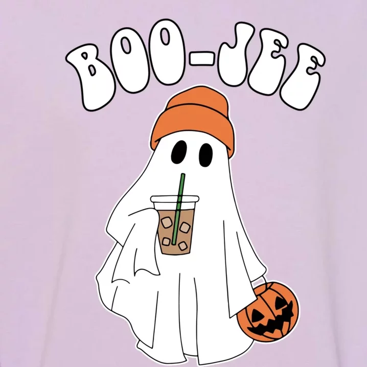 Funny Halloween Boo Jee Ghost Ing Coffee Meaningful Gift Garment-Dyed Sweatshirt