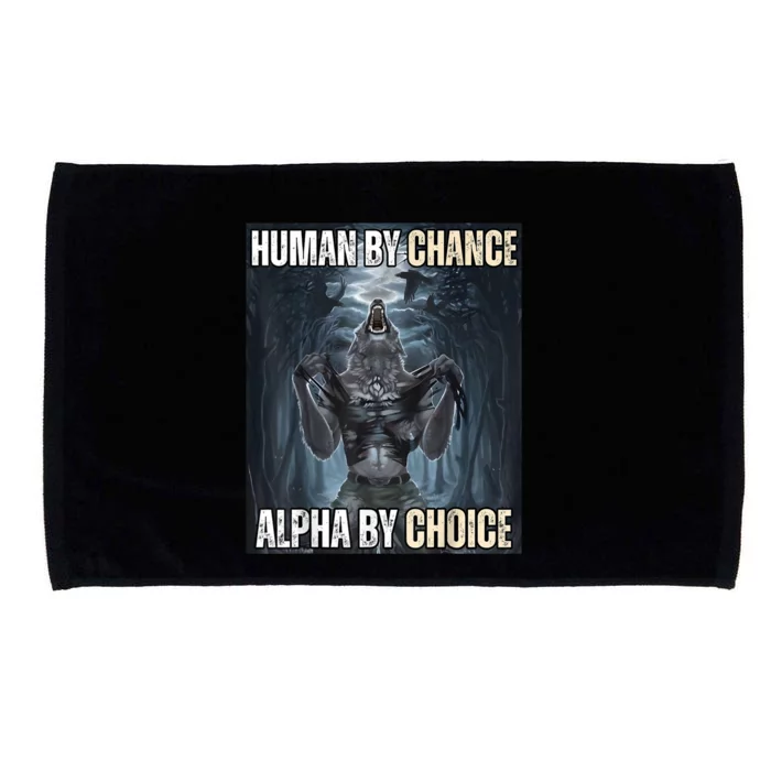 Funny Human By Chance Alpha By Choice Microfiber Hand Towel