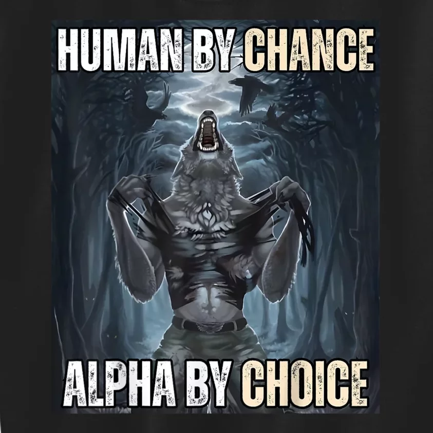 Funny Human By Chance Alpha By Choice Kids Sweatshirt