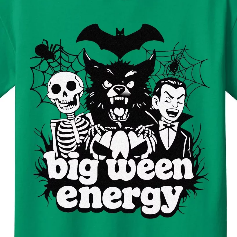 Funny Halloween Big Ween Energy Kids T-Shirt