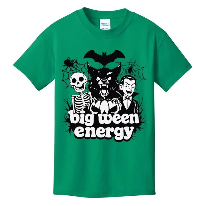 Funny Halloween Big Ween Energy Kids T-Shirt