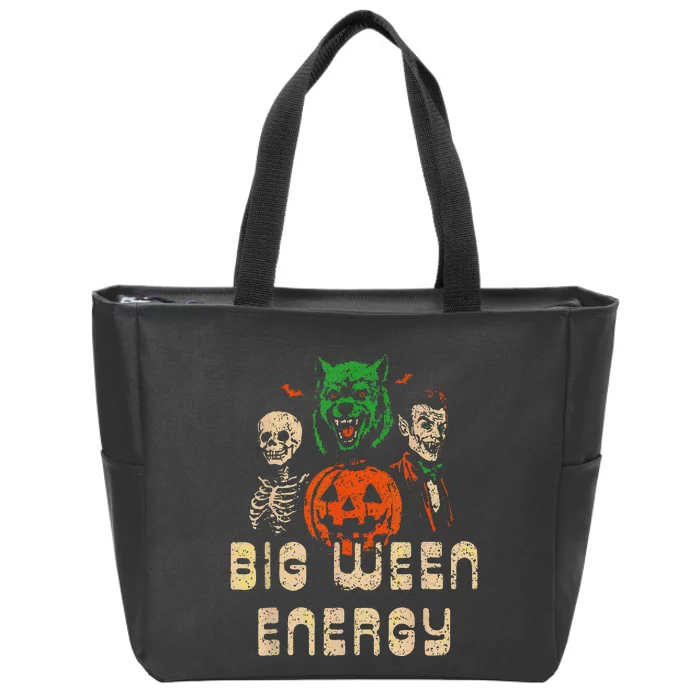 Funny Halloween Big Ween Energy Zip Tote Bag