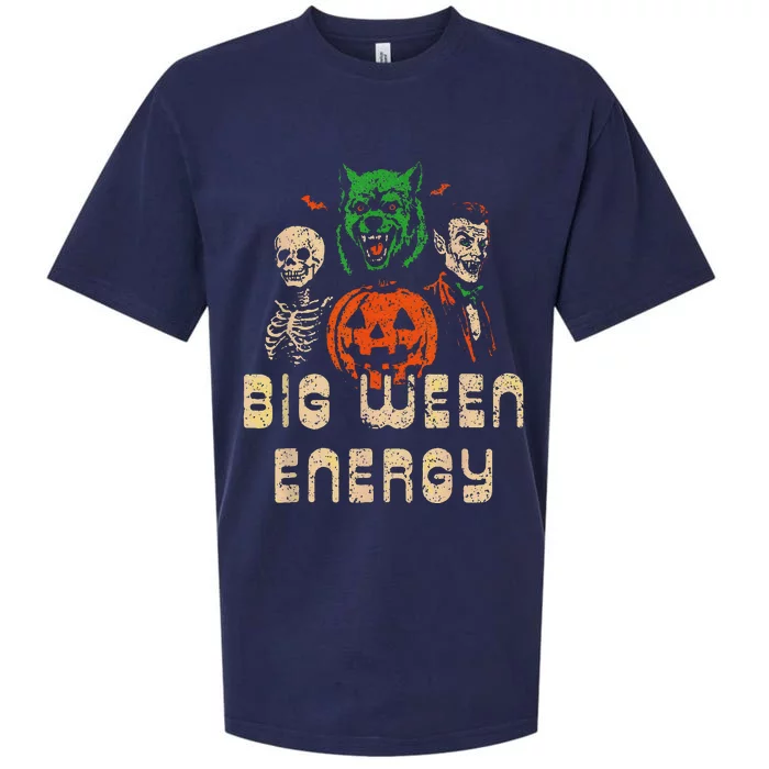 Funny Halloween Big Ween Energy Sueded Cloud Jersey T-Shirt