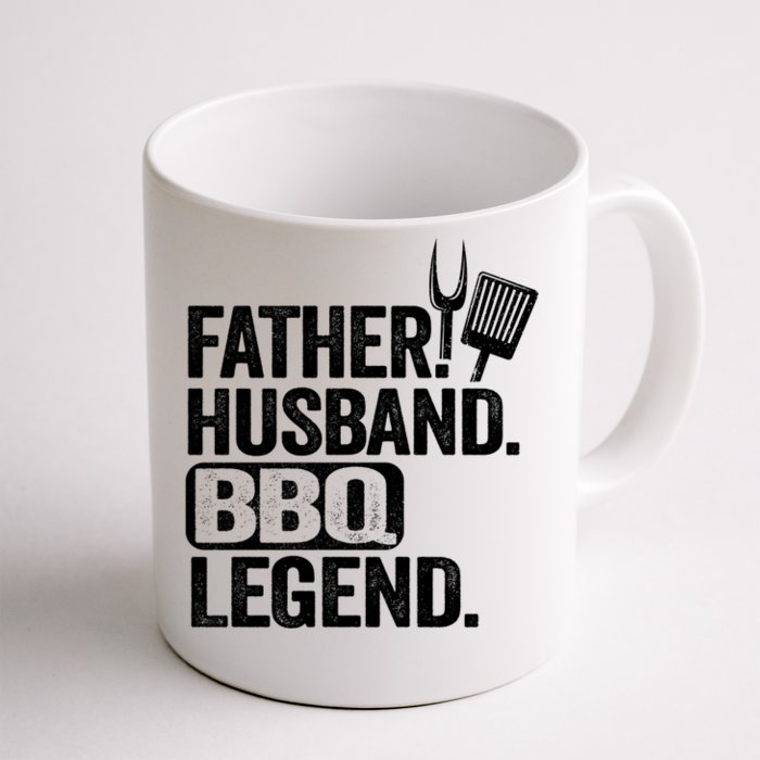 Father Husband Bbq Legend Grillfather Smoking Meat Barbecue Cute Gift Front & Back Coffee Mug