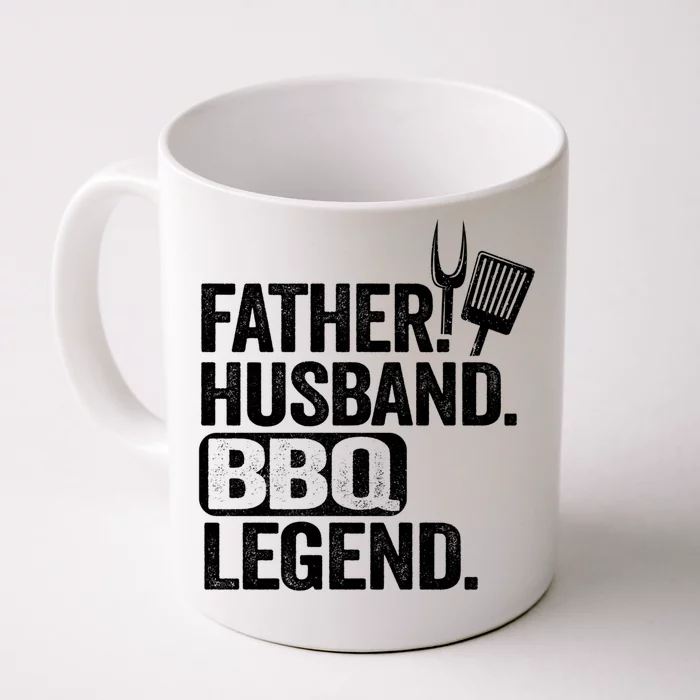 Father Husband Bbq Legend Grillfather Smoking Meat Barbecue Cute Gift Front & Back Coffee Mug