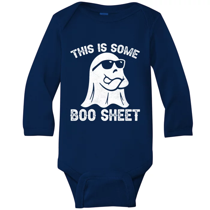 Funny Halloween Boo Ghost Costume This Is Some Boo Sheet Cool Gift Baby Long Sleeve Bodysuit