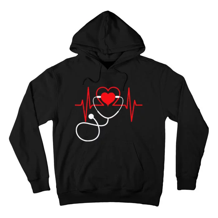 Funny Heart Beats Nurse Nursing Medical Tall Hoodie