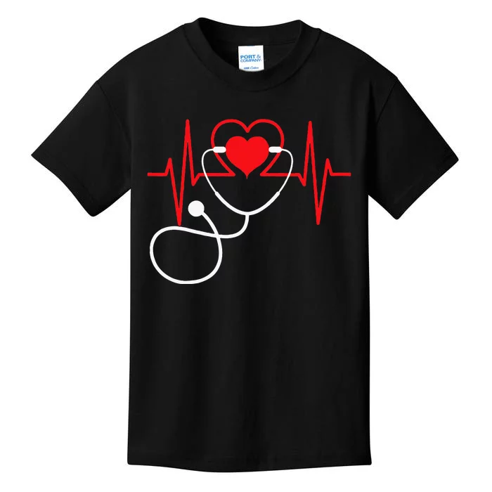 Funny Heart Beats Nurse Nursing Medical Kids T-Shirt