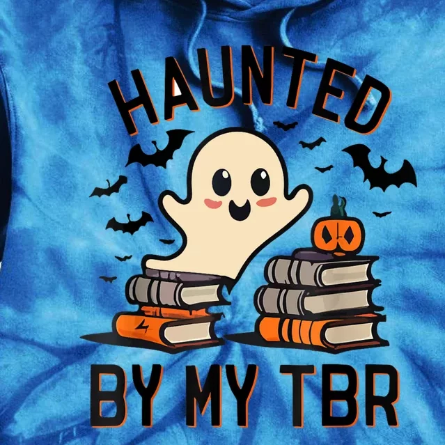 Funny Haunted By My Tbr Boo Halloween Book Tie Dye Hoodie