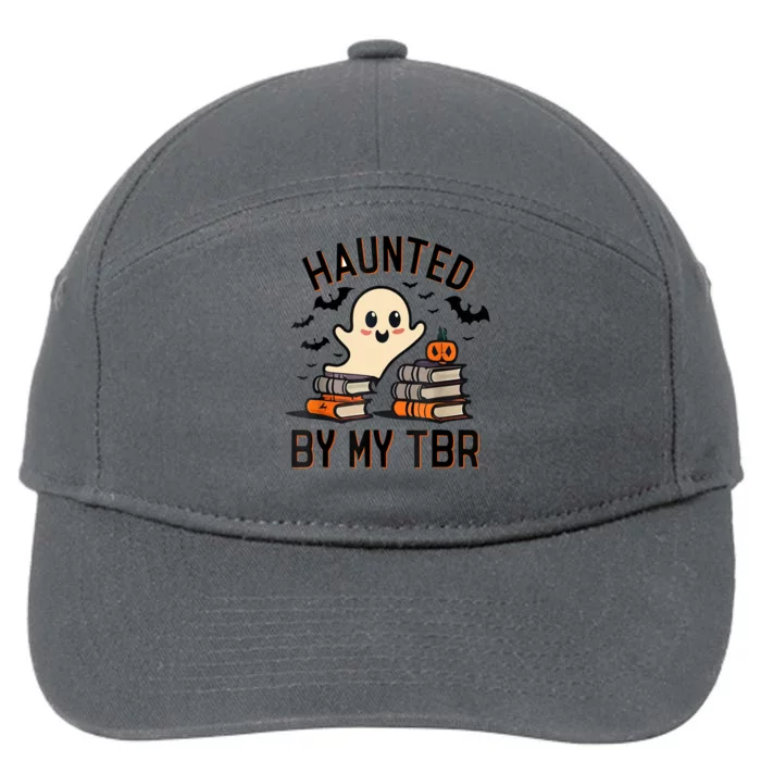 Funny Haunted By My Tbr Boo Halloween Book 7-Panel Snapback Hat