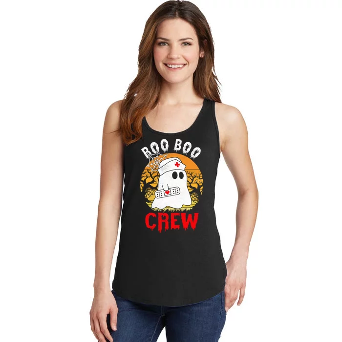 Funny Halloween Boo Boo Crew Nurse Ghost Ladies Essential Tank