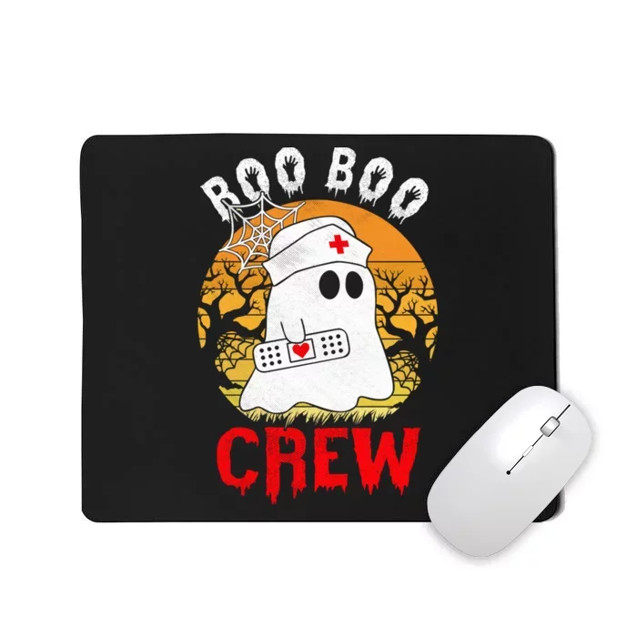 Funny Halloween Boo Boo Crew Nurse Ghost Mousepad