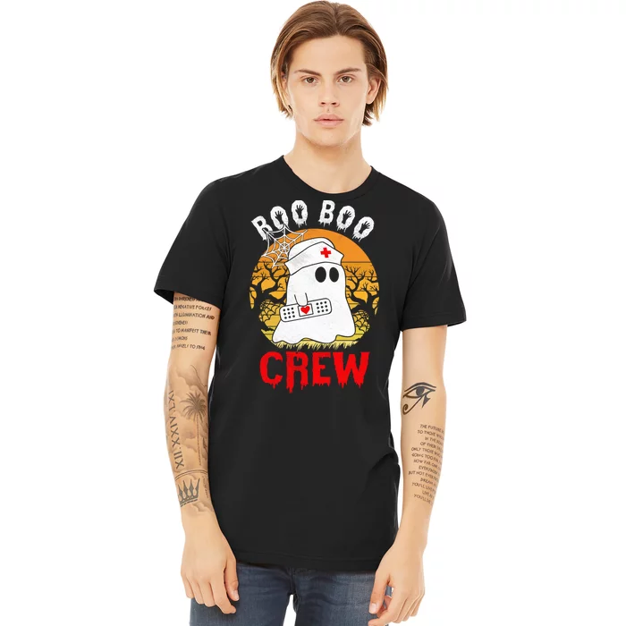 Funny Halloween Boo Boo Crew Nurse Ghost Premium T-Shirt