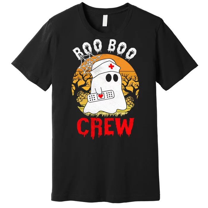 Funny Halloween Boo Boo Crew Nurse Ghost Premium T-Shirt