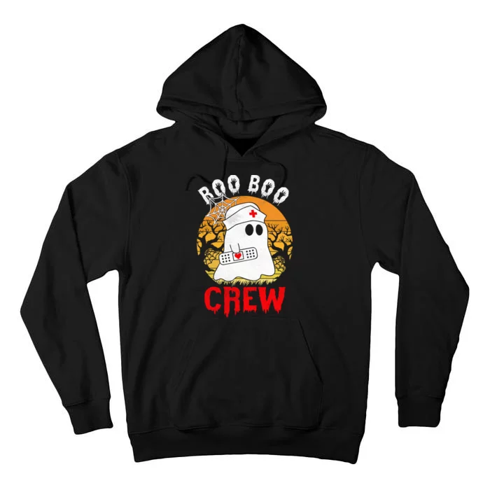 Funny Halloween Boo Boo Crew Nurse Ghost Tall Hoodie