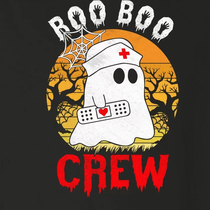 Funny Halloween Boo Boo Crew Nurse Ghost Toddler Long Sleeve Shirt