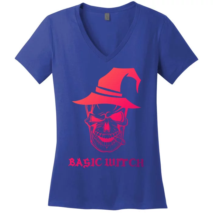 Funny Halloween Basic Witch Tees Gift Newest Gift Women's V-Neck T-Shirt