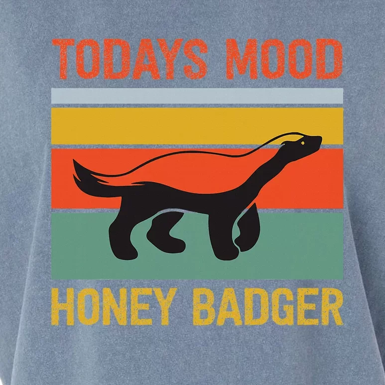 Funny Honey Badger Todays Mood Honey Badger Garment-Dyed Women's Muscle Tee