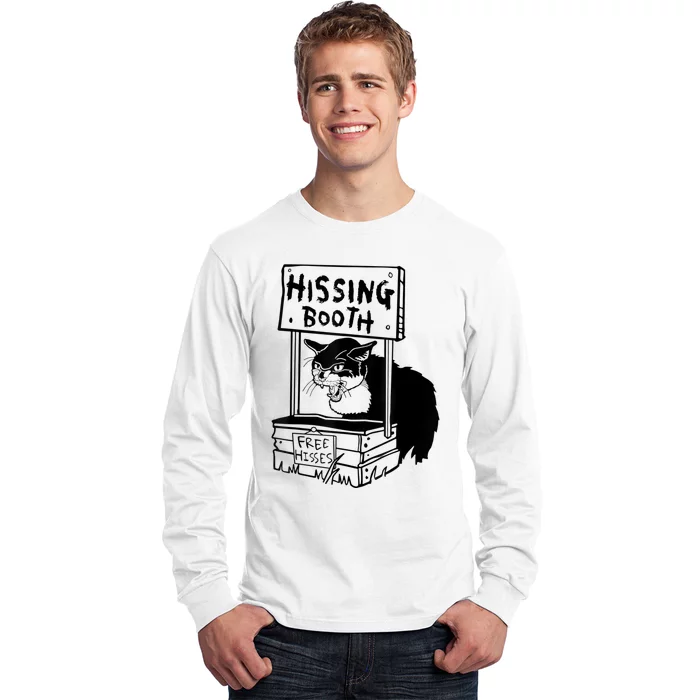 Funny Hissing Booth Kitten Kitty Cat Furmom Furdad Women Long Sleeve Shirt