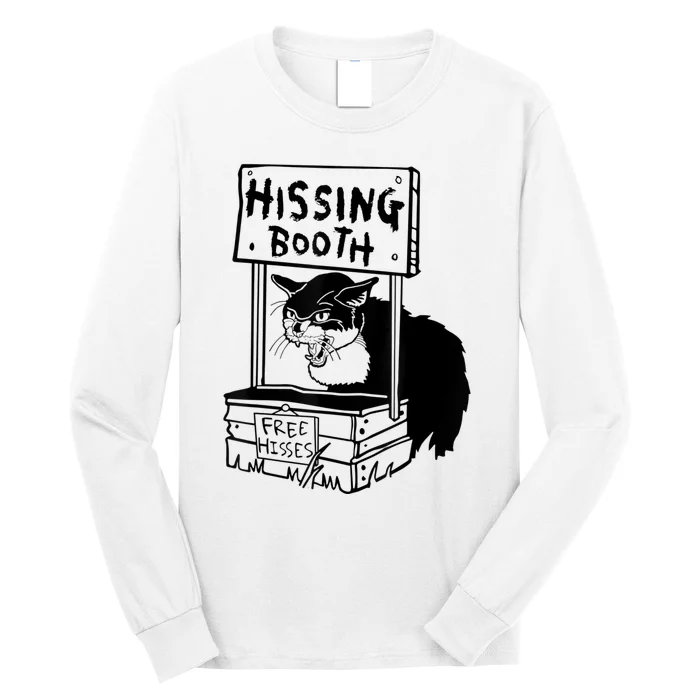 Funny Hissing Booth Kitten Kitty Cat Furmom Furdad Women Long Sleeve Shirt