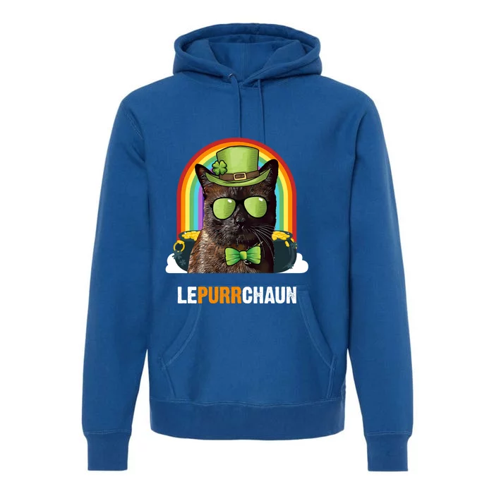 Funny Havana Brown Cat Lepurrchaun St Patricks Day Gift Premium Hoodie