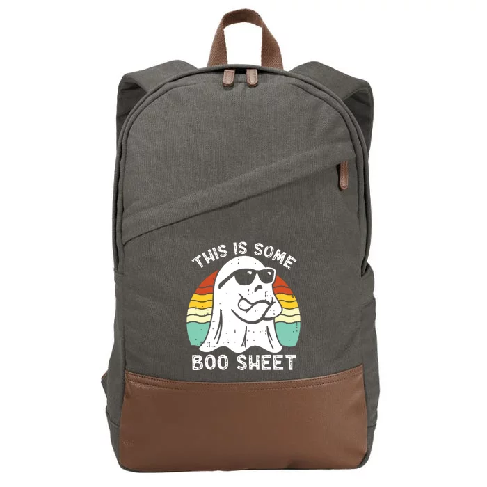 Funny Halloween Boo Ghost Costume This Is Some Boo Sheet Cotton Canvas Backpack