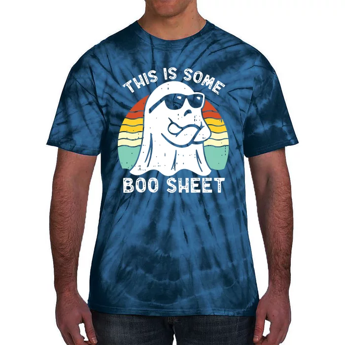 Funny Halloween Boo Ghost Costume This Is Some Boo Sheet Tie-Dye T-Shirt