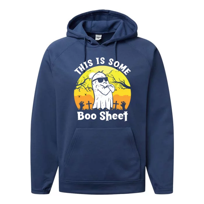 Funny Halloween Boo Ghost Costume This Is Some Boo Sheet Performance Fleece Hoodie