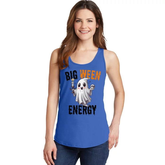 Funny Halloween Big Ween Energy Scary Ghost Ladies Essential Tank