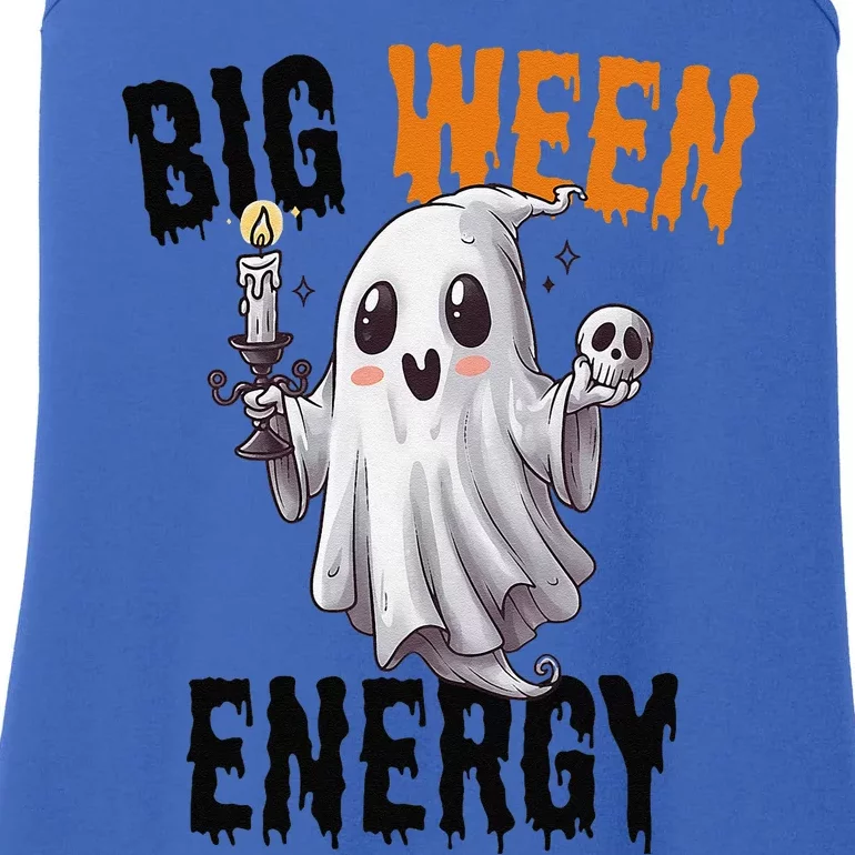 Funny Halloween Big Ween Energy Scary Ghost Ladies Essential Tank