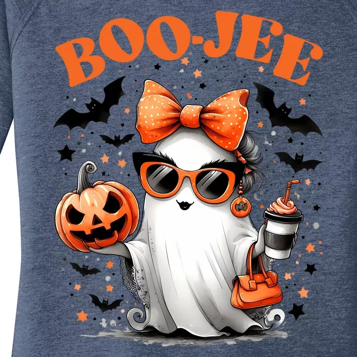 Funny Halloween Boojee Cute Ghost Women's Perfect Tri Tunic Long Sleeve Shirt