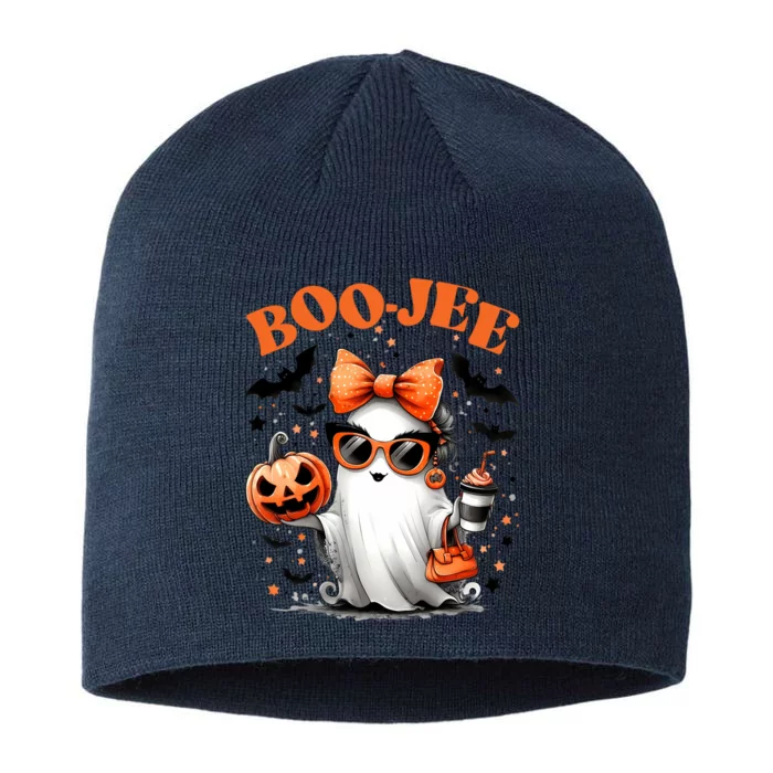 Funny Halloween Boojee Cute Ghost 8 1/2in Sustainable Knit Beanie