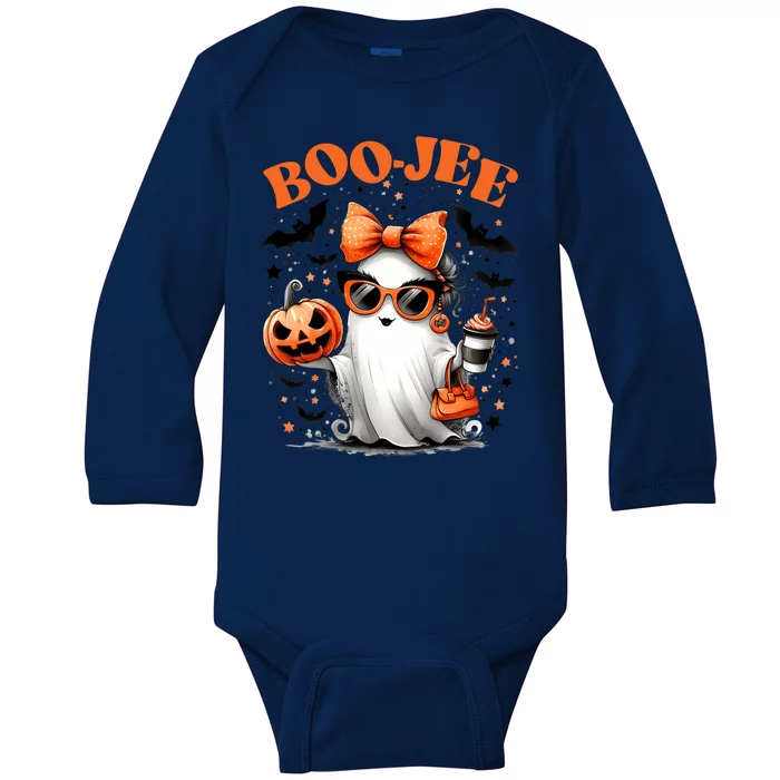 Funny Halloween Boojee Cute Ghost Baby Long Sleeve Bodysuit