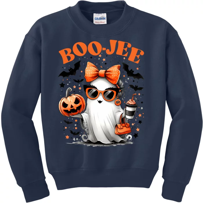 Funny Halloween Boojee Cute Ghost Kids Sweatshirt