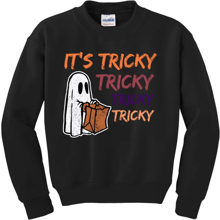 Funny Halloween Boo Its Tricky Tricky Tricky Kids Sweatshirt