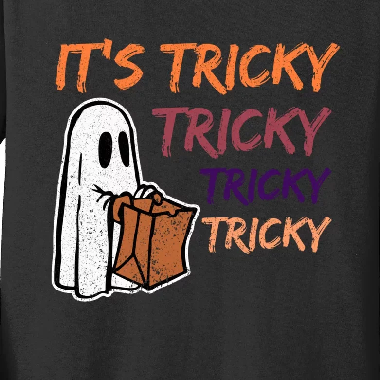 Funny Halloween Boo Its Tricky Tricky Tricky Kids Long Sleeve Shirt