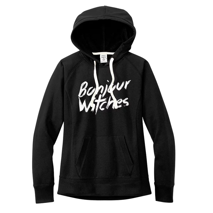 Funny Halloween Bonjour Witches Great Gift Women's Fleece Hoodie