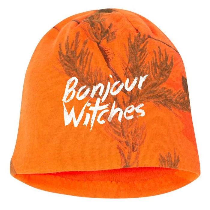 Funny Halloween Bonjour Witches Great Gift Kati - Camo Knit Beanie