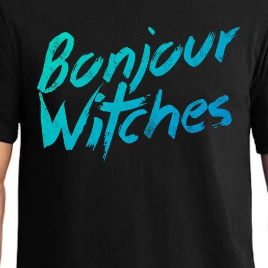 Funny Halloween Bonjour Witches Great Gift Pajama Set