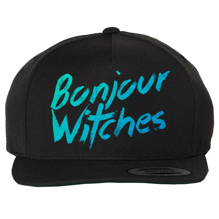 Funny Halloween Bonjour Witches Great Gift Wool Snapback Cap