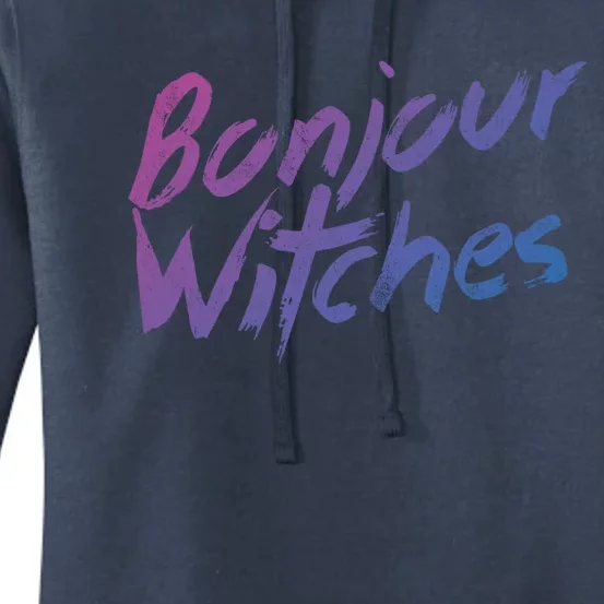 Funny Halloween Bonjour Witches Great Gift Women's Pullover Hoodie