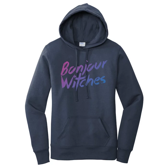 Funny Halloween Bonjour Witches Great Gift Women's Pullover Hoodie