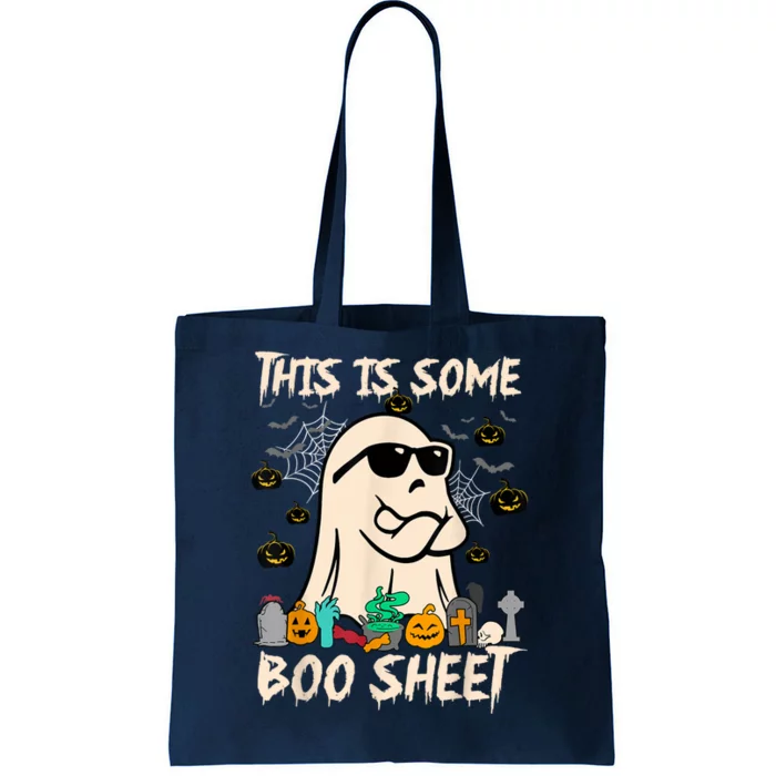 Funny Halloween Boo Ghost Costume This Is Some Boo Sheet Tote Bag